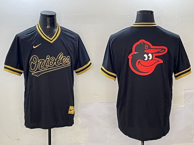 Men Baltimore Orioles Blank Black Gold Game 2025 Nike MLB Jersey style 7->baltimore orioles->MLB Jersey